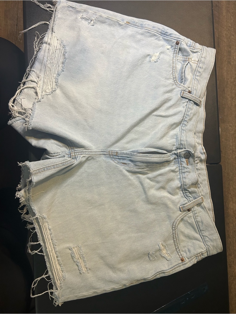 Old Navy Light Wash Distressed Denim Cutoff Shorts